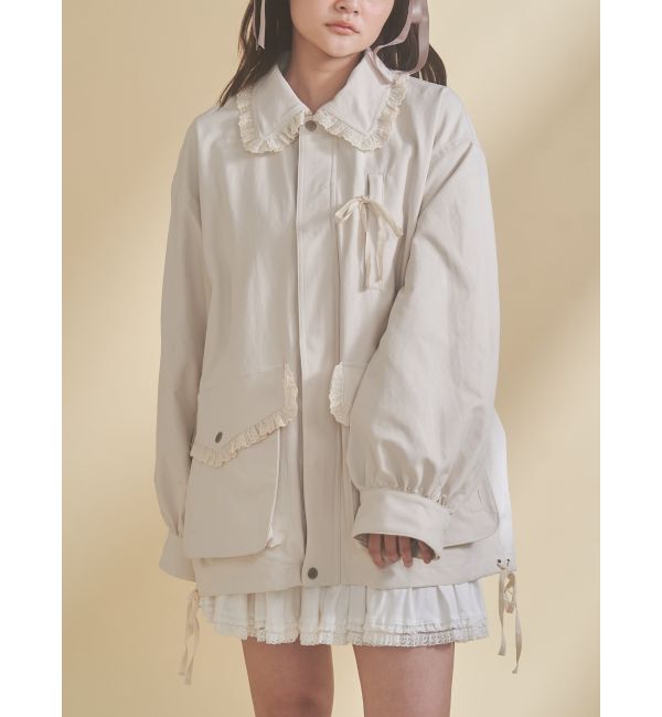 merry jenny「デコラティブワークブルゾン」|ブルゾン・スタジャン|アイボリー