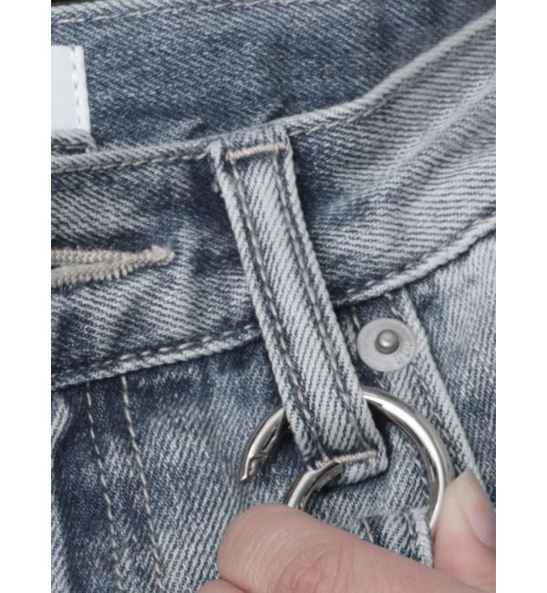 GYDA「ハイウエストレイヤードデザイン2WAYデニムパンツ」|デニム|