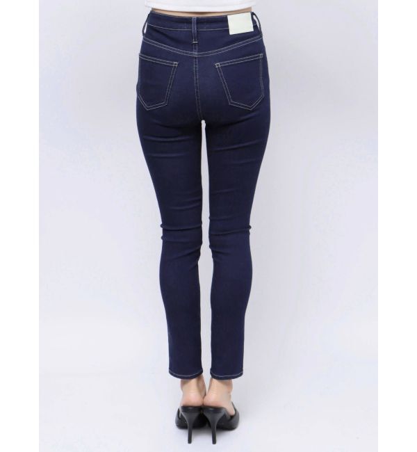 GYDA「ハイウエストワンウォッシュスキニーパンツ」|デニム|