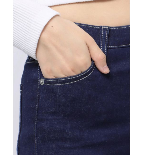 GYDA「ハイウエストワンウォッシュスキニーパンツ」|デニム|