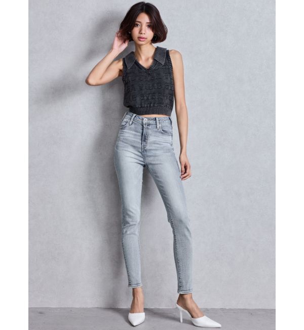 GYDA「ハイウエストワンウォッシュスキニーパンツ」|デニム|