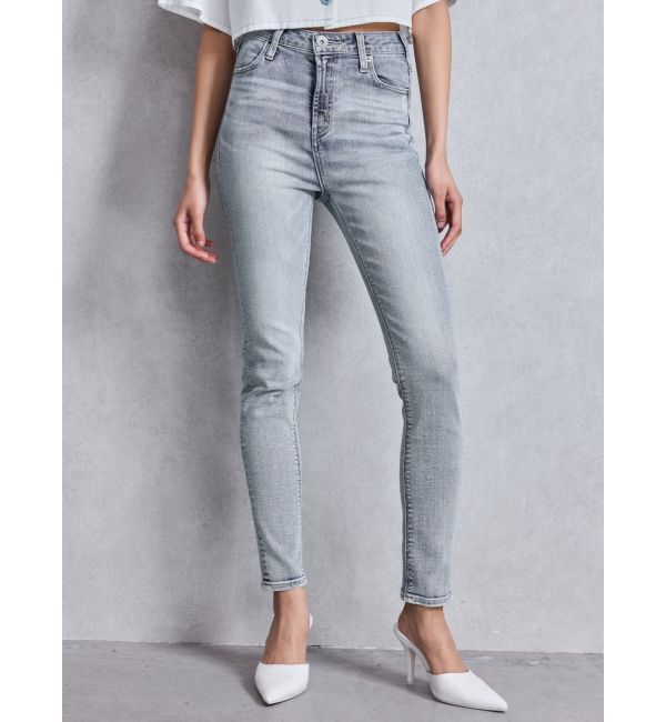 GYDA「ハイウエストワンウォッシュスキニーパンツ」|デニム|アイスブルー