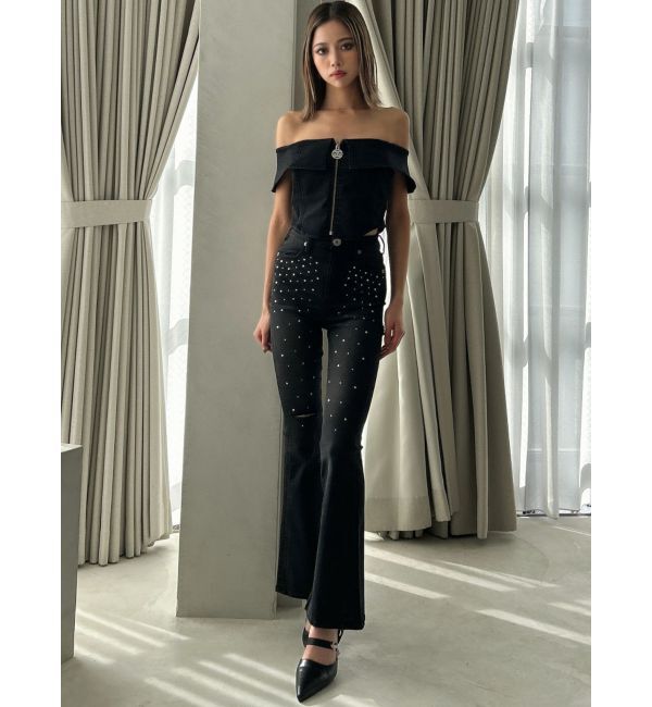 GYDA「【せいせいコラボ】GSストーンスライダーオフショルトップス」|Tシャツ・カットソー|