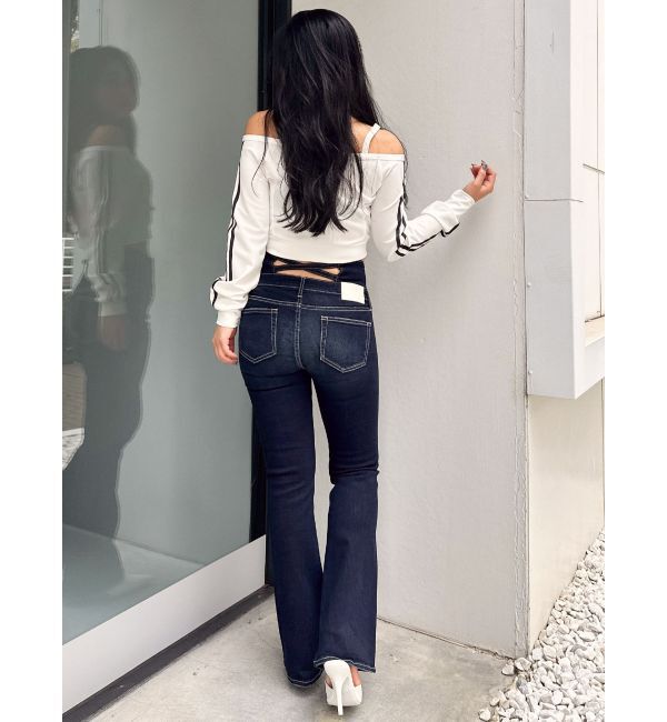 GYDA「GD track 2ラインオフショルトップス」|Tシャツ・カットソー|