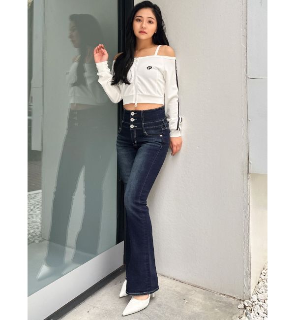 GYDA「GD track 2ラインオフショルトップス」|Tシャツ・カットソー|