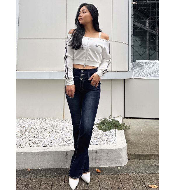 GYDA「GD track 2ラインオフショルトップス」|Tシャツ・カットソー|