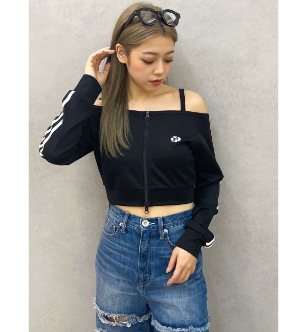 GYDA「GD track 2ラインオフショルトップス」|Tシャツ・カットソー|