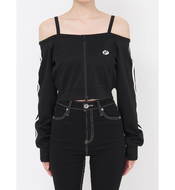 GYDA「GD track 2ラインオフショルトップス」|Tシャツ・カットソー|