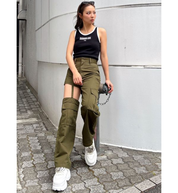 GYDA「SIDE CUTデザインカーゴカラーワイドパンツ」|その他|