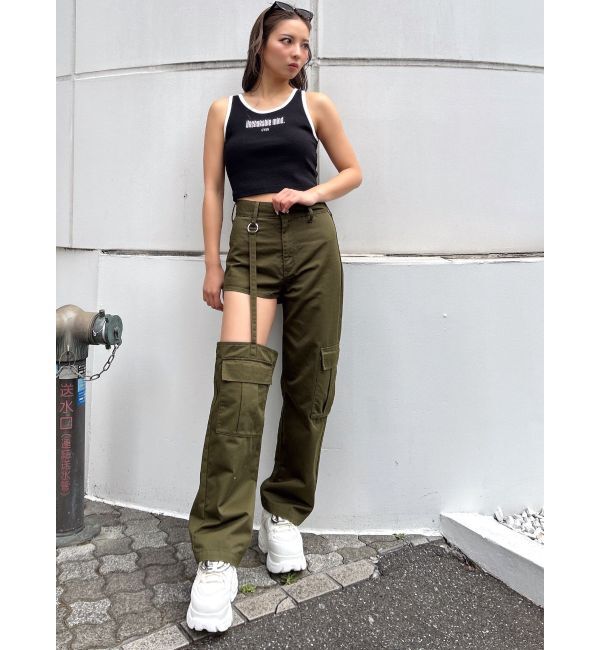 GYDA「SIDE CUTデザインカーゴカラーワイドパンツ」|その他|