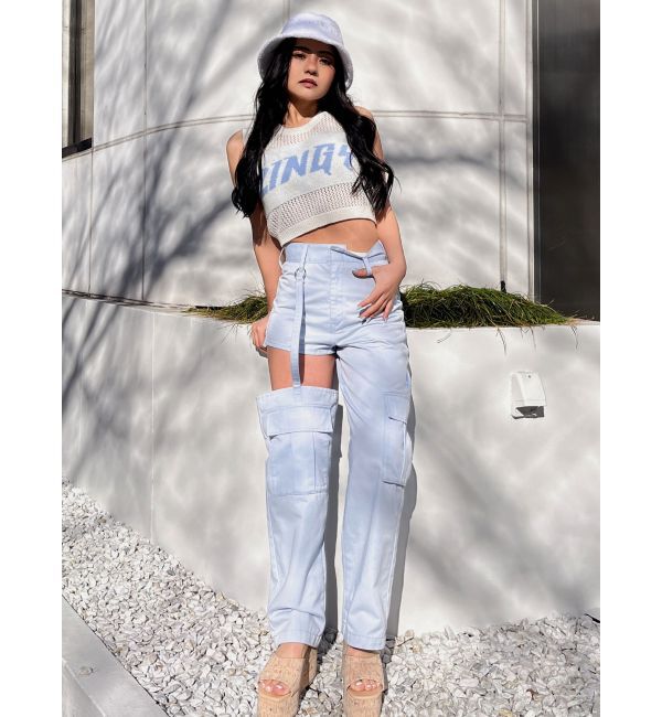 GYDA「SIDE CUTデザインカーゴカラーワイドパンツ」|その他|