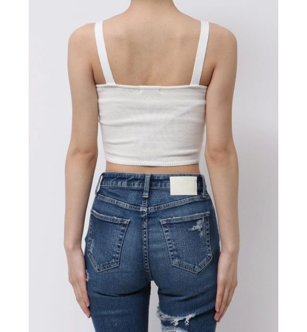 GYDA「GD ラインストーンニットビスチェ」|キャミソール|