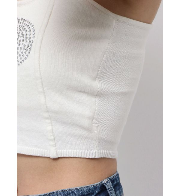 GYDA「GD ラインストーンニットビスチェ」|キャミソール|