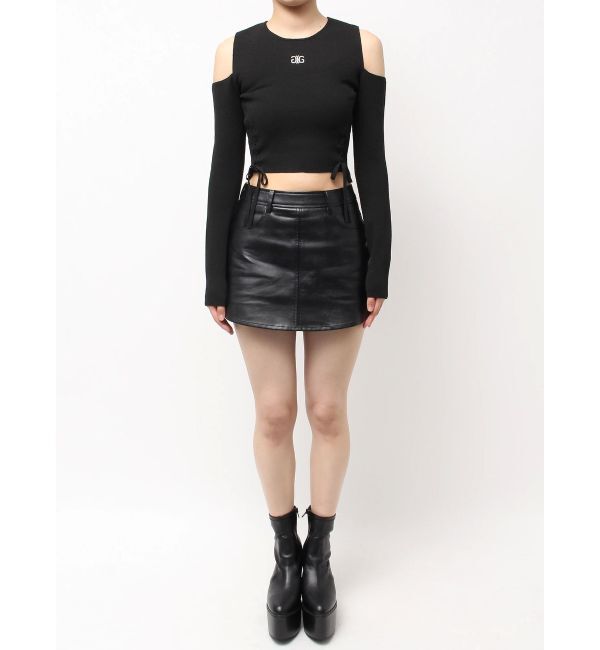 GYDA「Symmetry GYDAフロントレースアップニットトップス」|ニット・セーター|