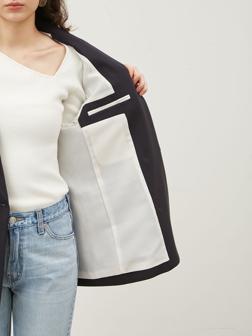 Mila Owen「金釦ダブルブレストロングブレザー」|テーラードジャケット|