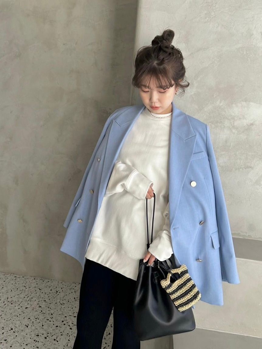 Mila Owen「金釦ダブルブレストロングブレザー」|テーラードジャケット|