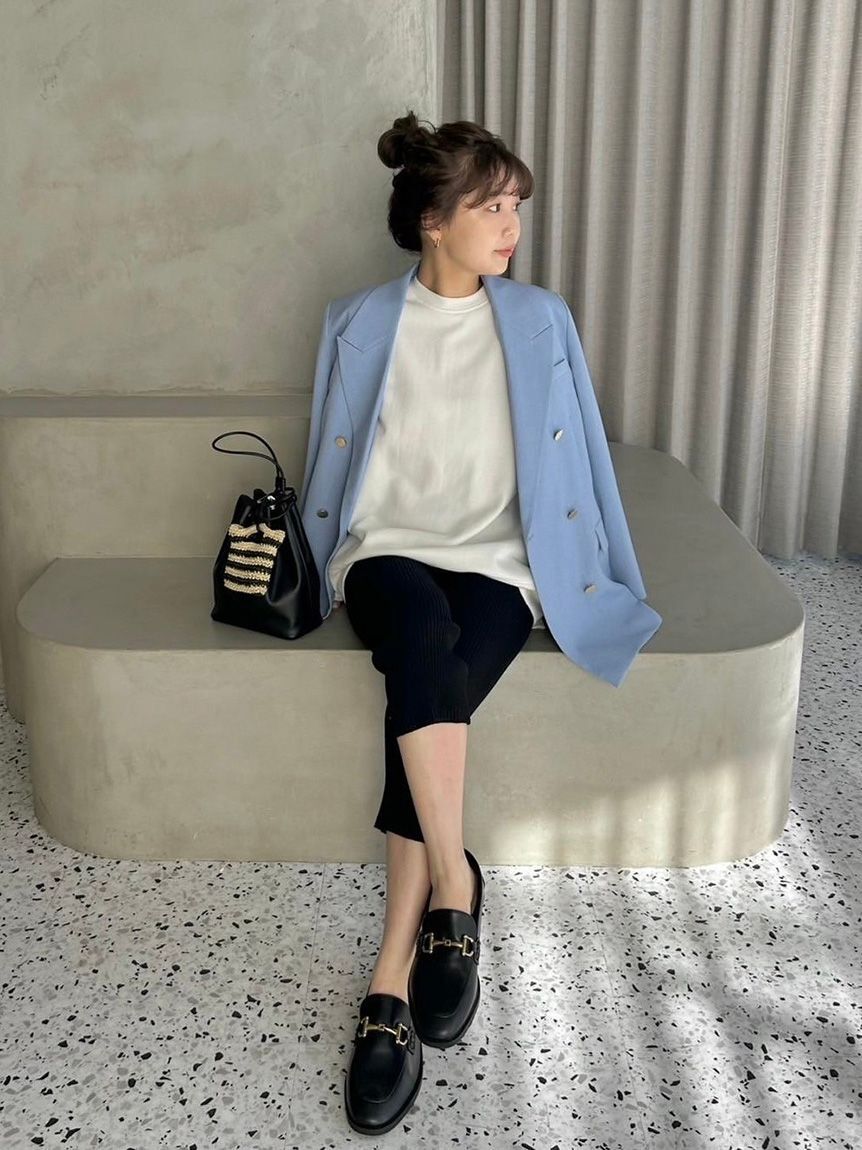 Mila Owen「金釦ダブルブレストロングブレザー」|テーラードジャケット|