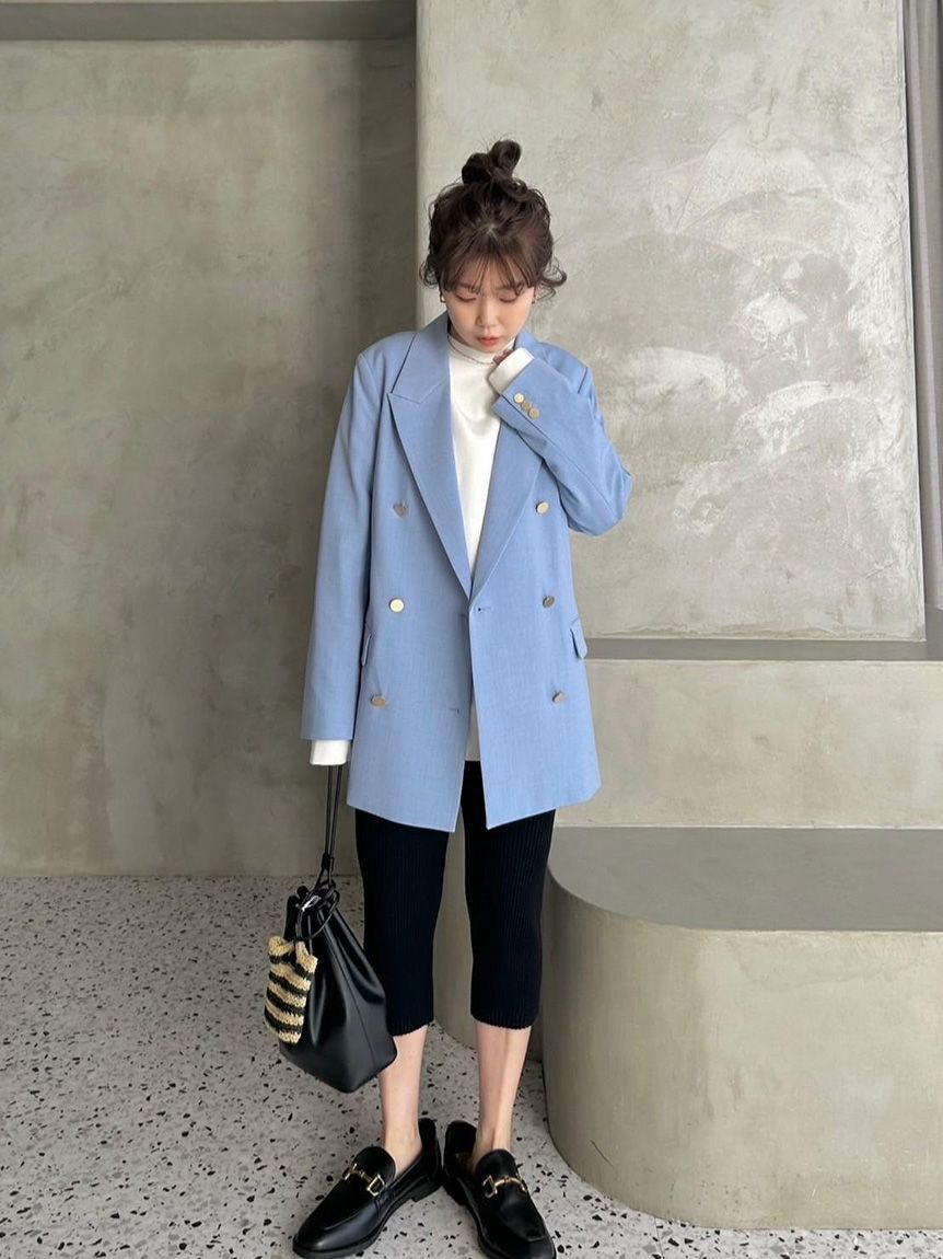 Mila Owen「金釦ダブルブレストロングブレザー」|テーラードジャケット|