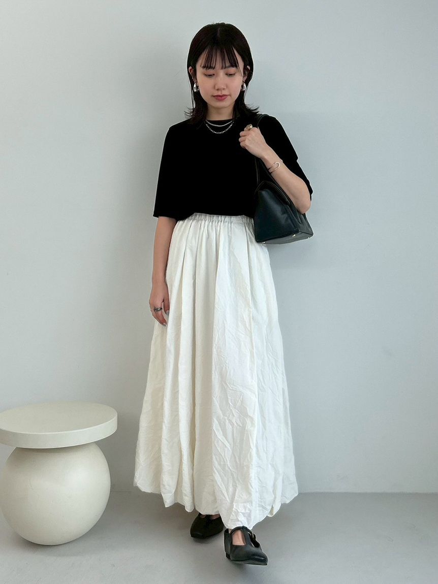Mila Owen「マキシウエストドロストワッシャーバルーンスカート」|スカート|