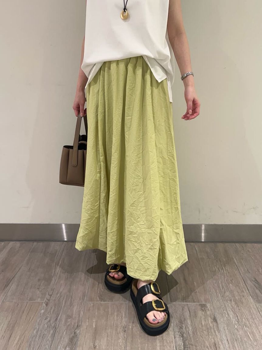 Mila Owen「マキシウエストドロストワッシャーバルーンスカート」|スカート|