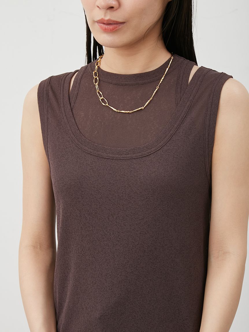 Mila Owen「イージーケアタンクレイヤードカットトップス」|タンクトップ|