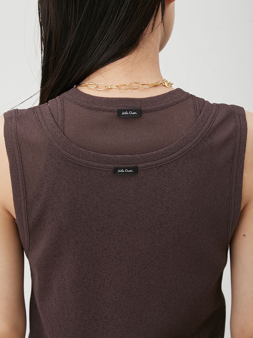 Mila Owen「イージーケアタンクレイヤードカットトップス」|タンクトップ|