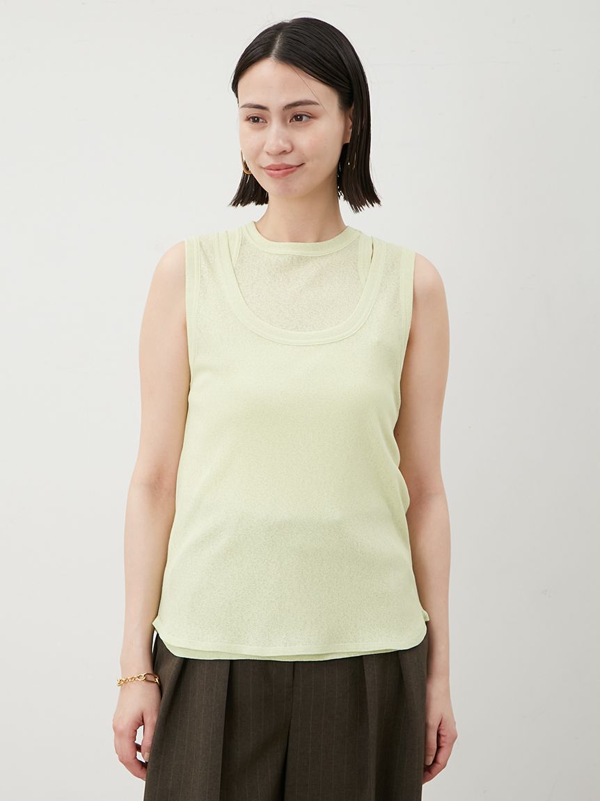 Mila Owen「イージーケアタンクレイヤードカットトップス」|タンクトップ|