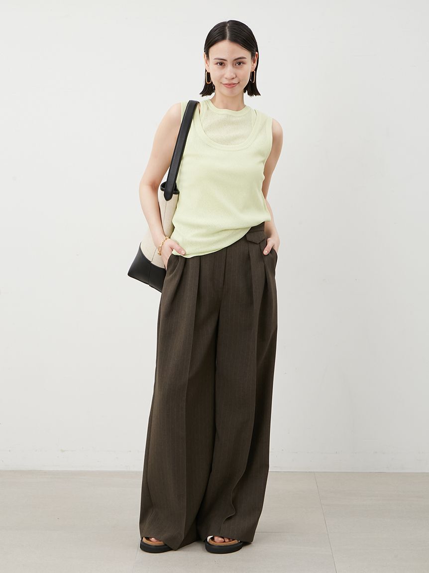 Mila Owen「イージーケアタンクレイヤードカットトップス」|タンクトップ|