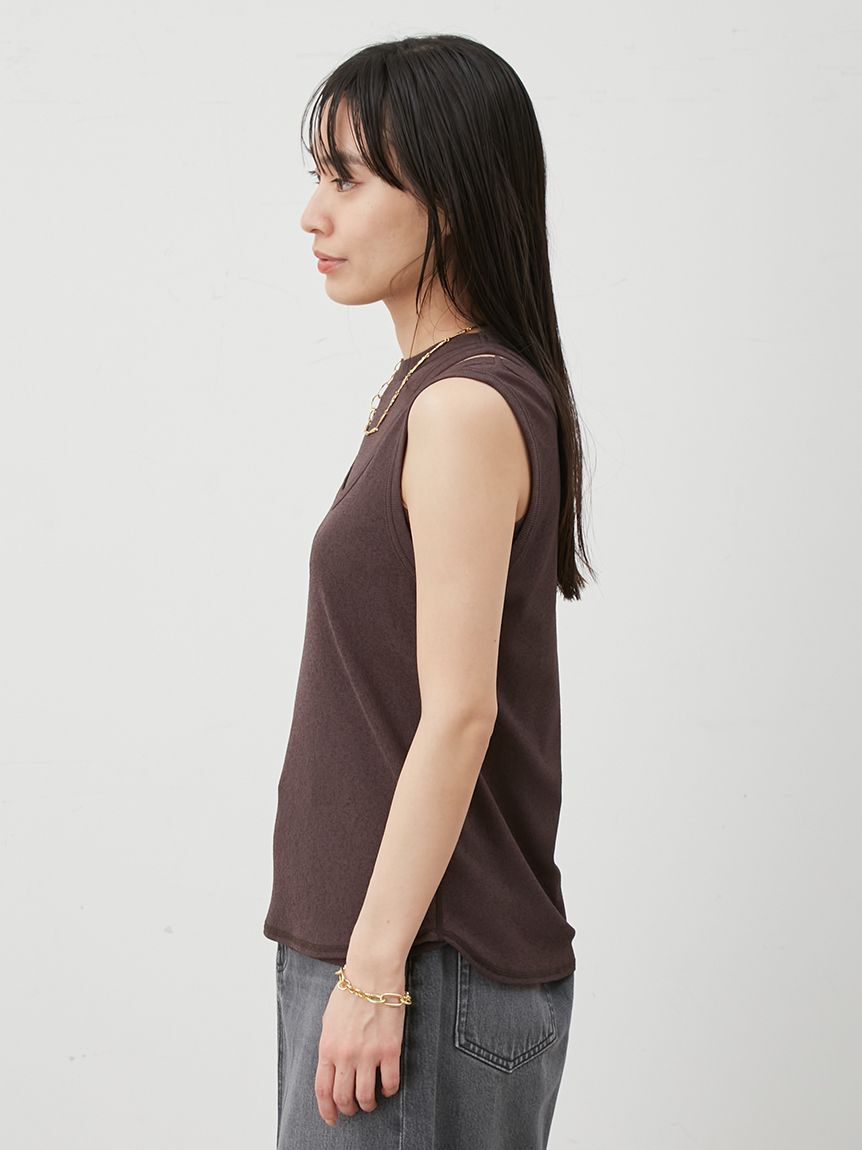 Mila Owen「イージーケアタンクレイヤードカットトップス」|タンクトップ|