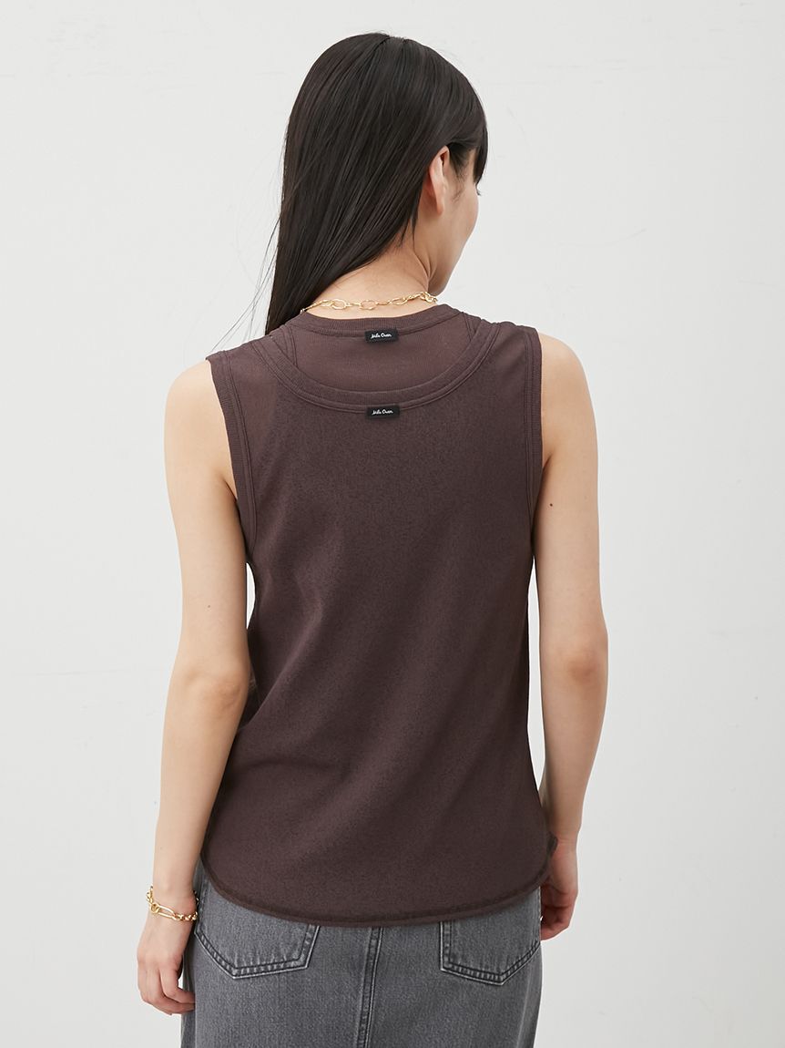 Mila Owen「イージーケアタンクレイヤードカットトップス」|タンクトップ|