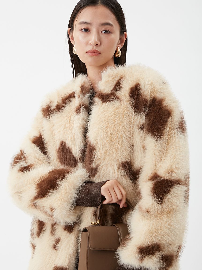 マルチマテリアルノーカラーファーコート（Mila Owen）｜ルミネの