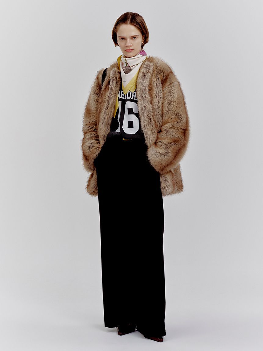 マルチマテリアルノーカラーファーコート（Mila Owen）｜ルミネの