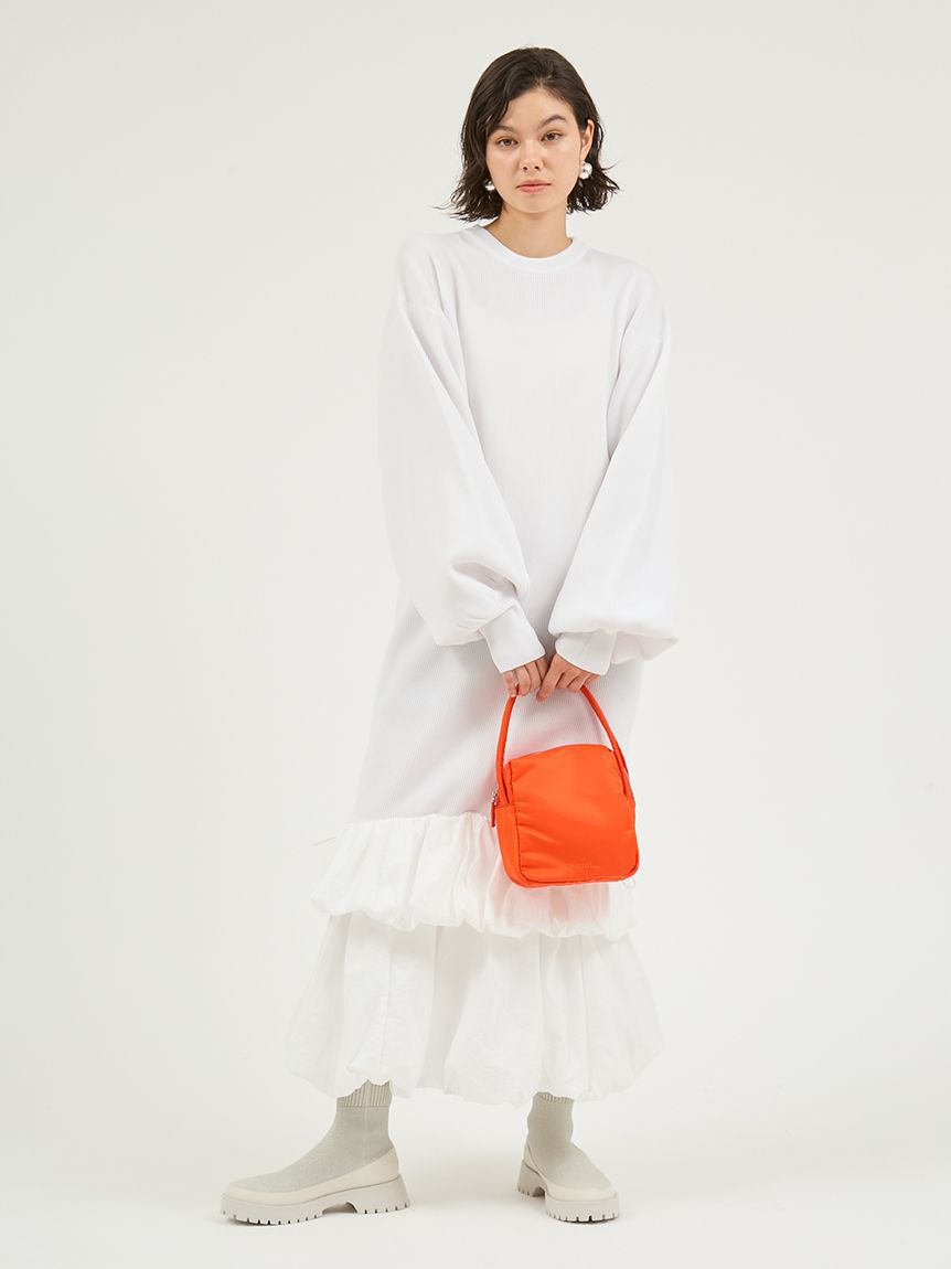 emmi atelier「eco ナイロンスクエアバッグ」|ハンドバッグ|