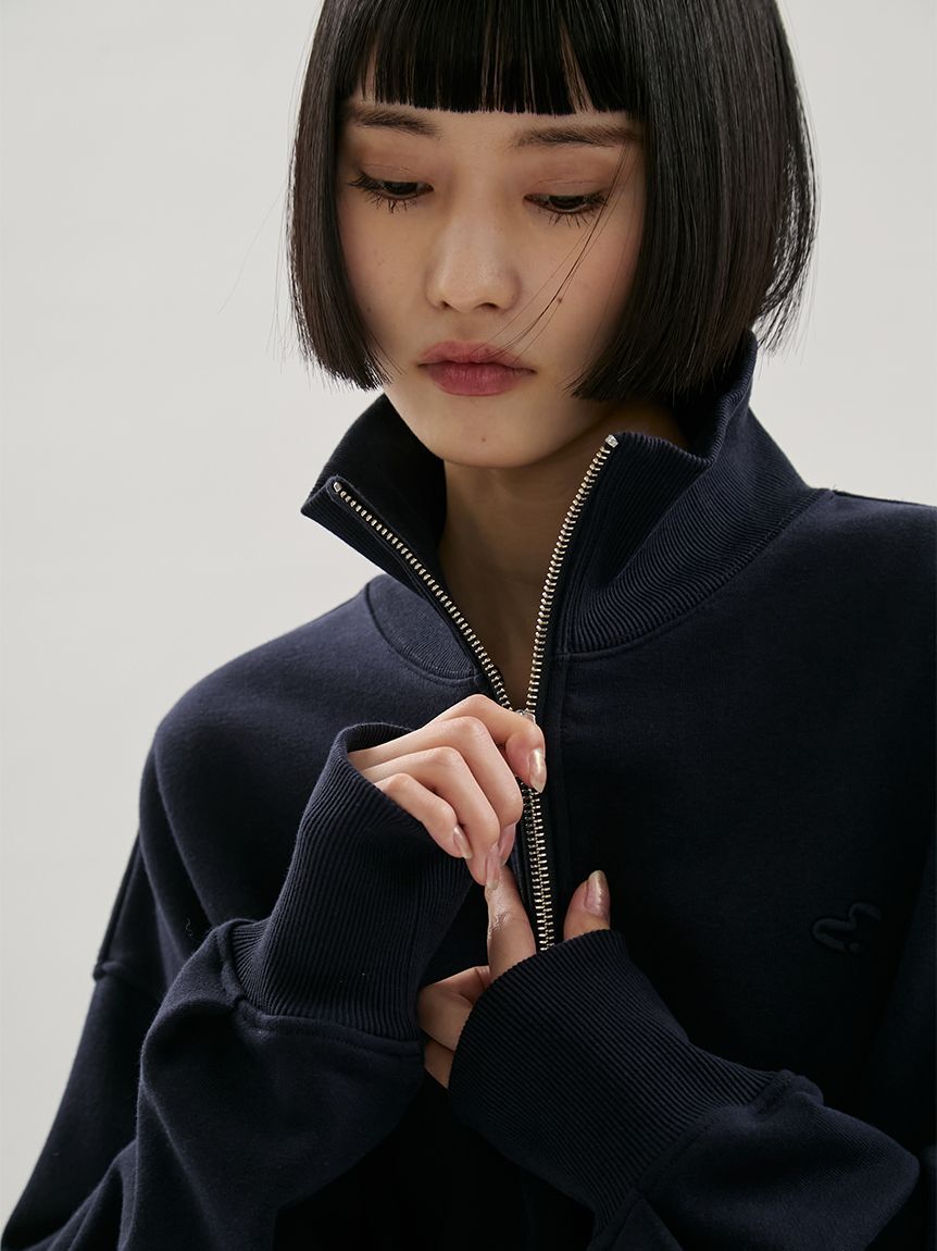 emmi atelier「【em】ハーフジップスウェット【セットアップ対応】」|スウェット・ジャージ|