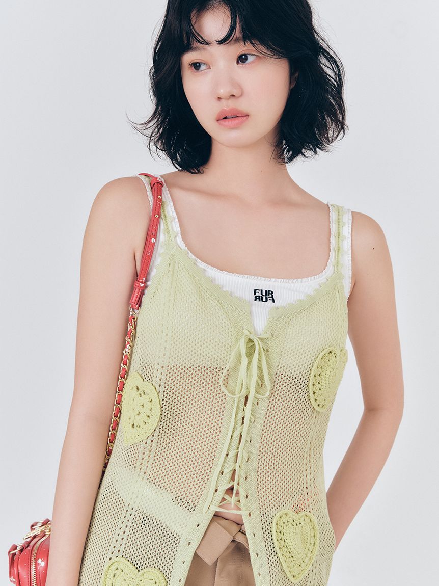 FURFUR「ロゴ刺繍カップインタンクトップ」|タンクトップ|