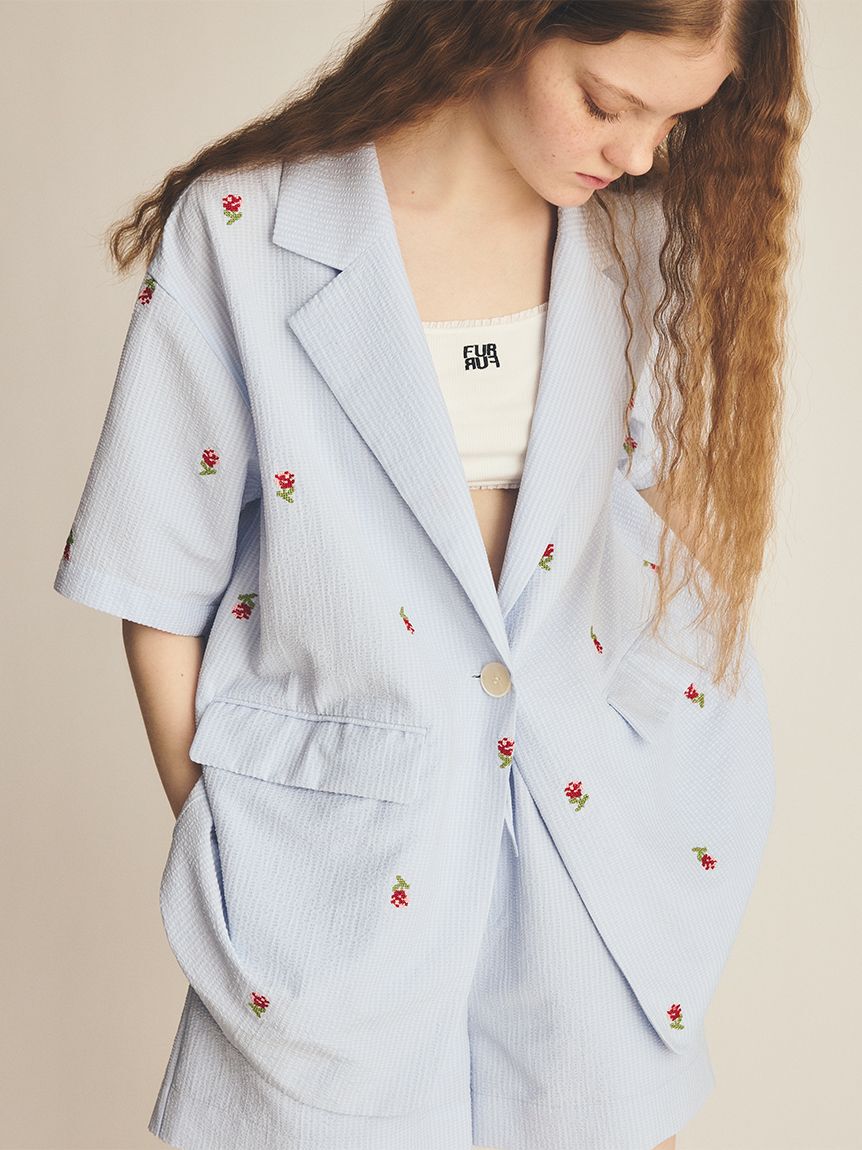 FURFUR「ロゴ刺繍カップインタンクトップ」|タンクトップ|