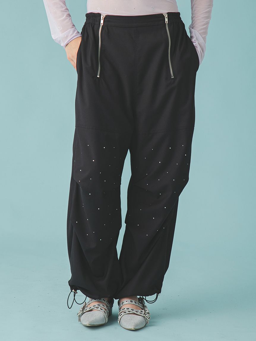 FURFUR「ビジュー付きワークパンツ」|チノ|