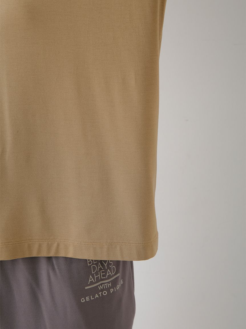 GELATO PIQUE HOMME「【HOMME】【接触冷感】クールレーヨンロゴTシャツ＆ハーフパンツセット」|ルームウェア|