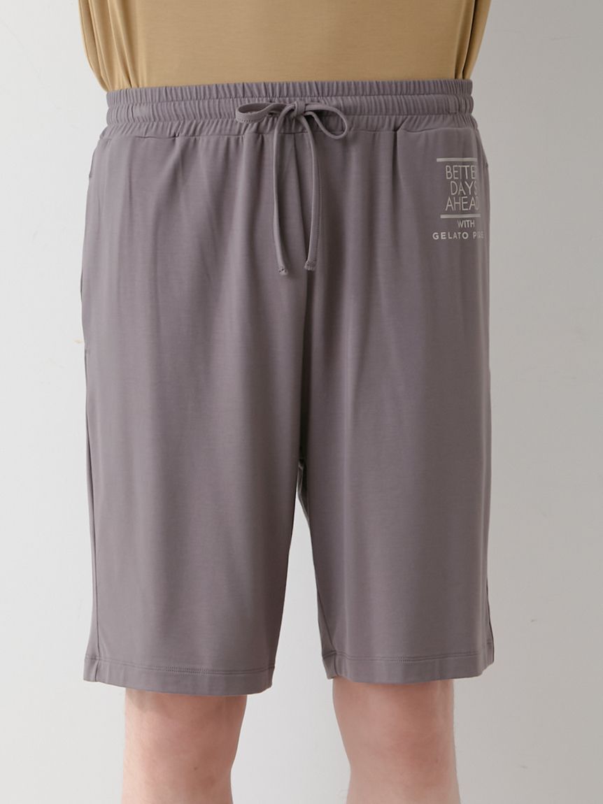 GELATO PIQUE HOMME「【HOMME】【接触冷感】クールレーヨンロゴTシャツ＆ハーフパンツセット」|ルームウェア|