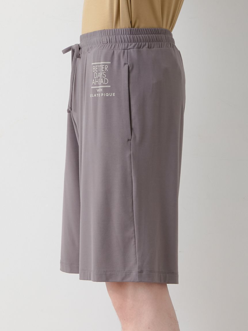 GELATO PIQUE HOMME「【HOMME】【接触冷感】クールレーヨンロゴTシャツ＆ハーフパンツセット」|ルームウェア|