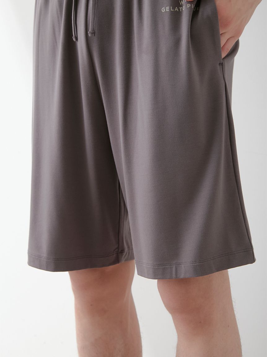 GELATO PIQUE HOMME「【HOMME】【接触冷感】クールレーヨンロゴTシャツ＆ハーフパンツセット」|ルームウェア|