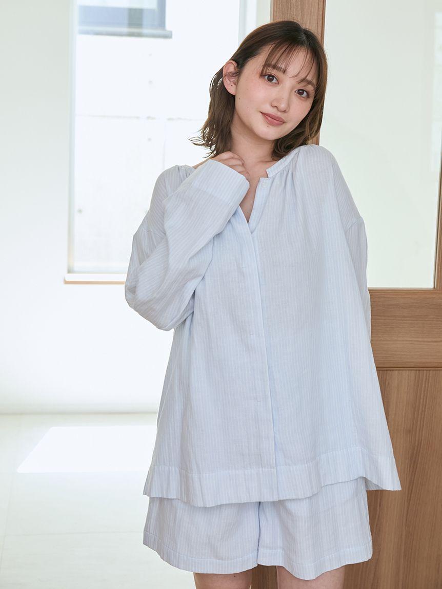 gelato pique「ガーゼストライプシャツ」|ルームウェア|