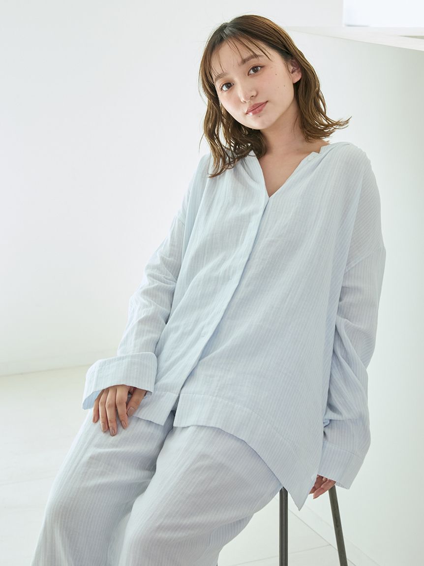 gelato pique「ガーゼストライプシャツ」|ルームウェア|