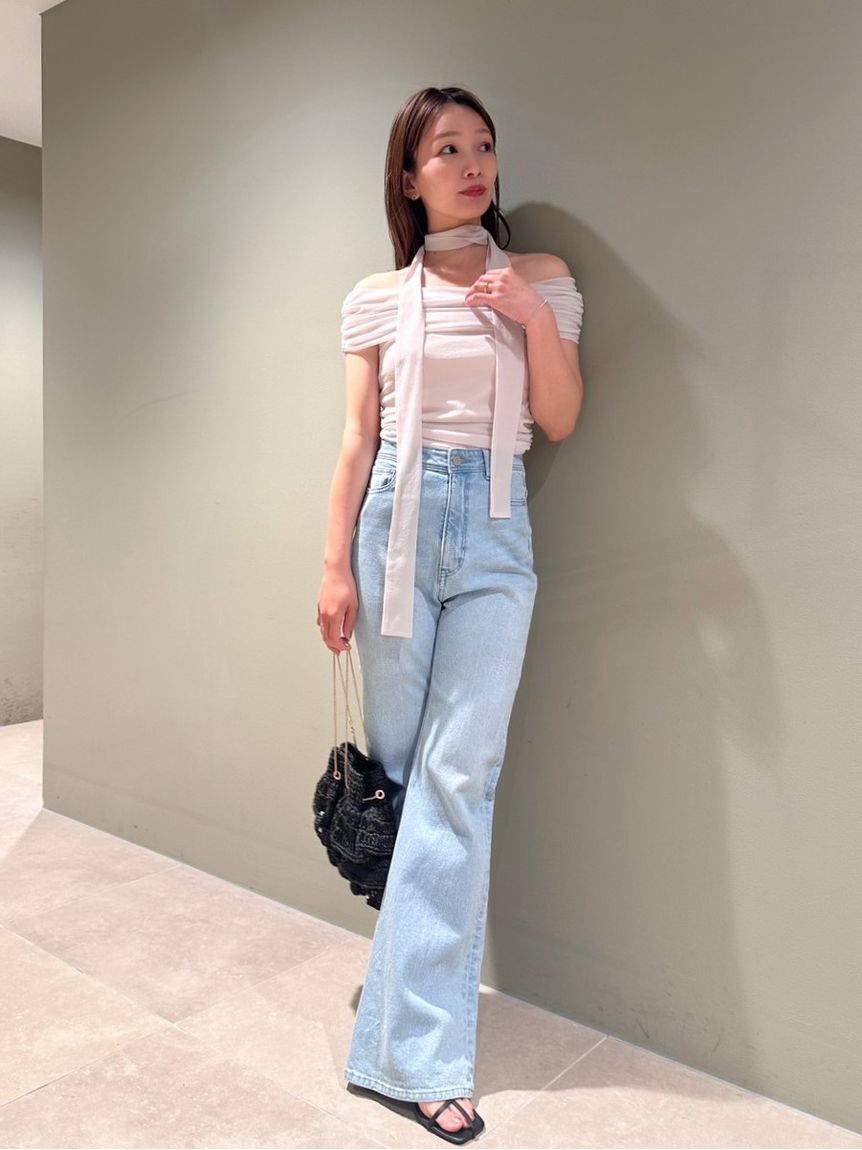 SNIDEL「ギャザーアシメカットプルオーバー」|Tシャツ・カットソー|