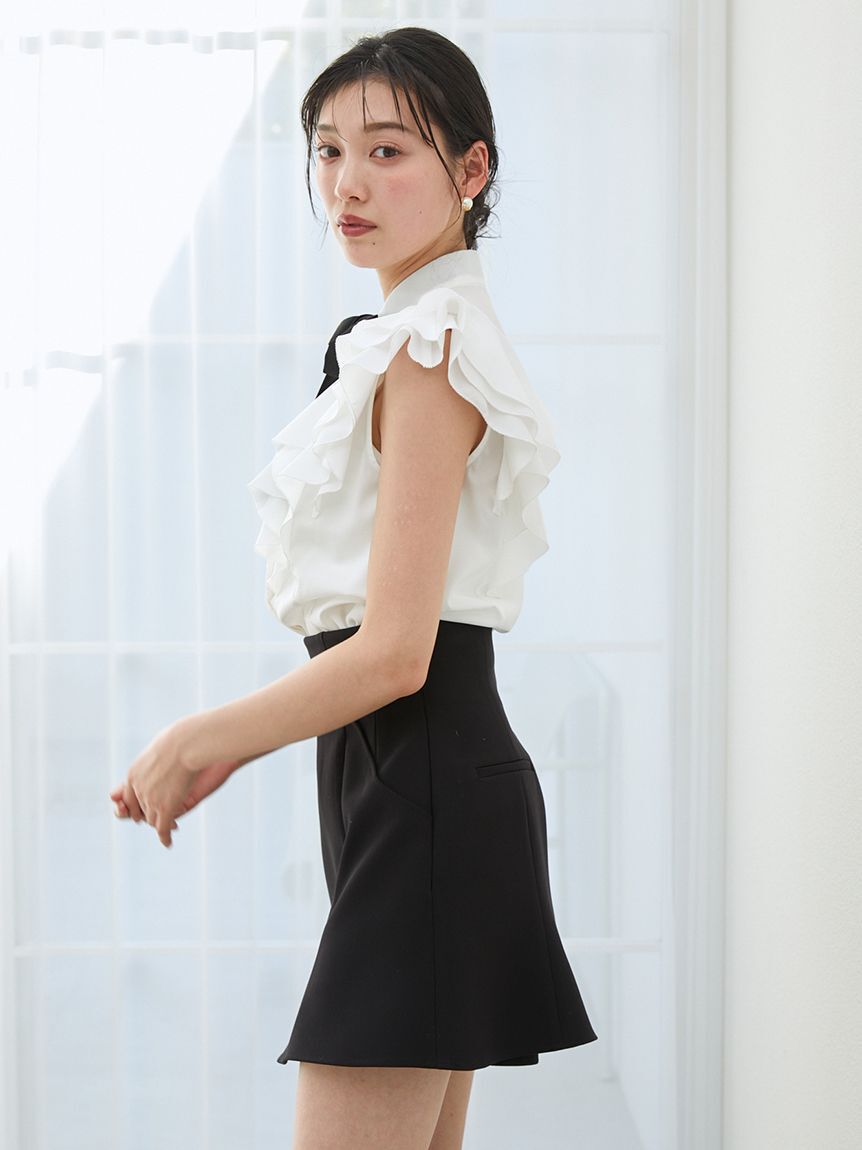 SNIDEL「フリルボウタイブラウス」|シャツ・ブラウス|