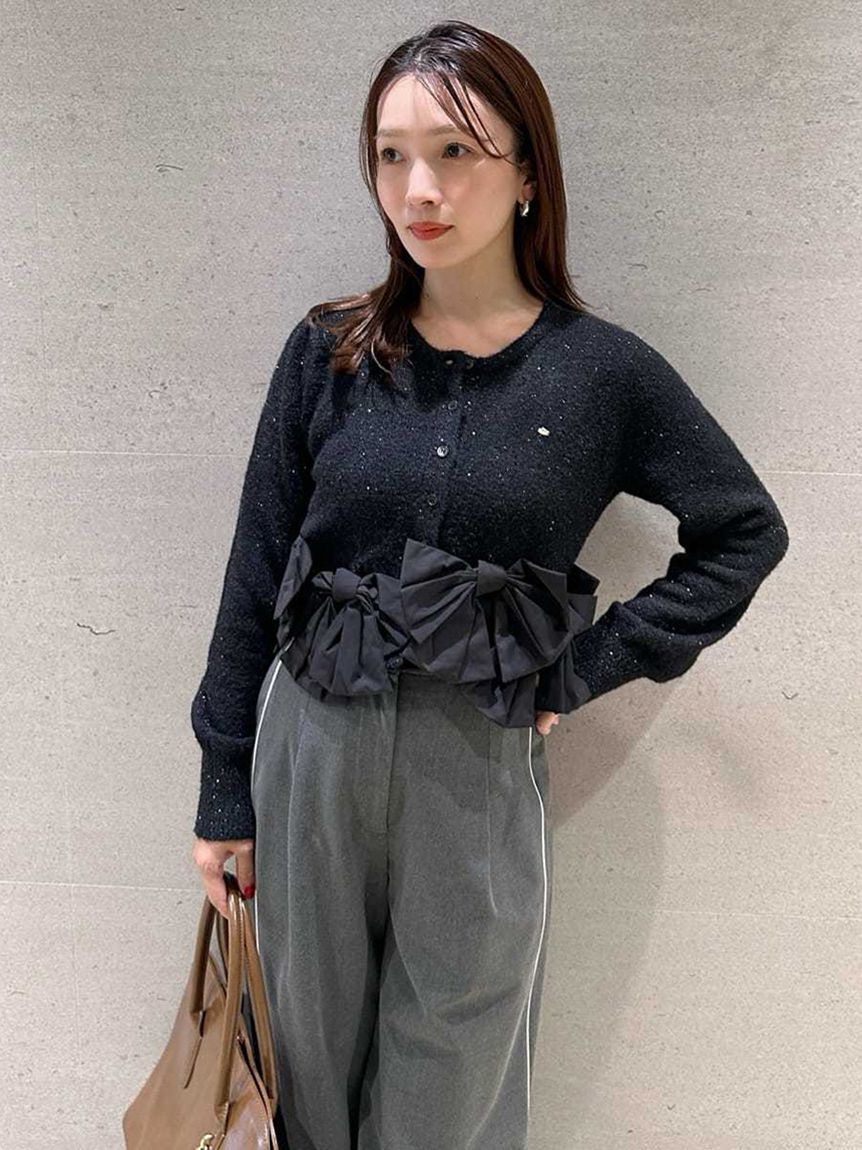 SNIDEL「リボンモチーフカーディガン」|ニット・セーター|