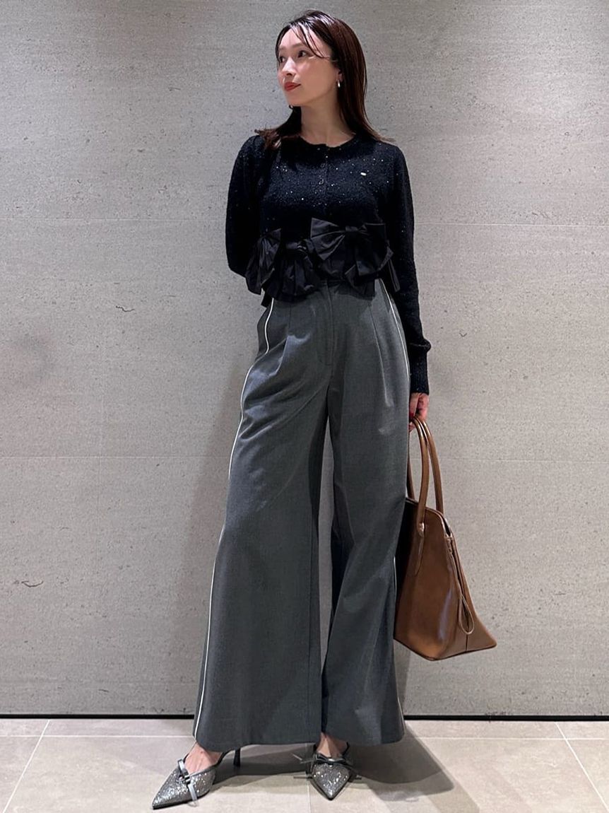 SNIDEL「リボンモチーフカーディガン」|ニット・セーター|