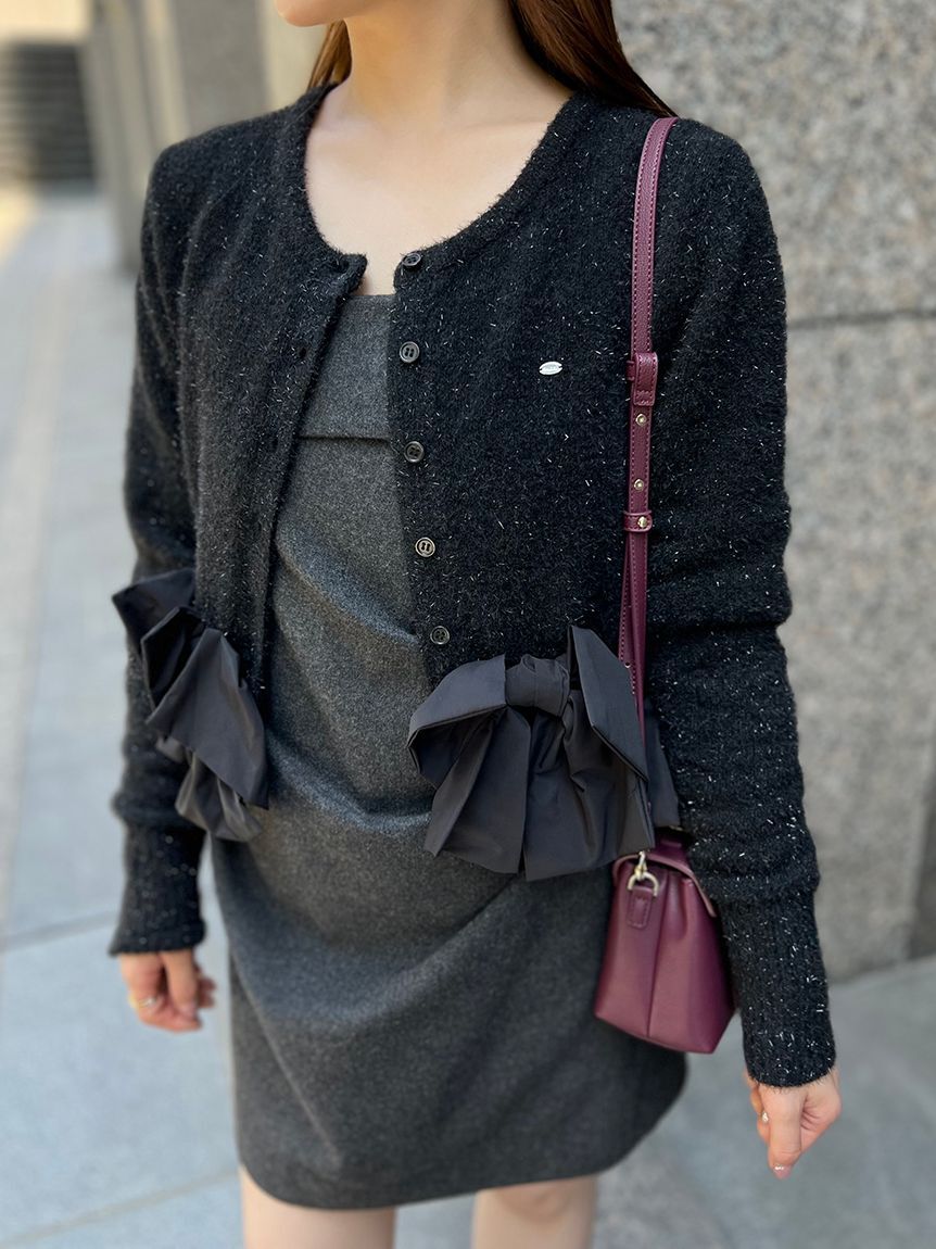 SNIDEL「リボンモチーフカーディガン」|ニット・セーター|