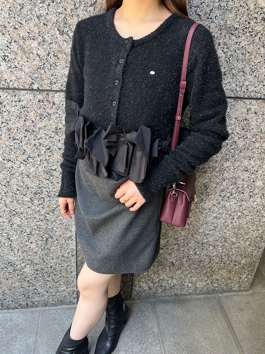 SNIDEL「リボンモチーフカーディガン」|ニット・セーター|