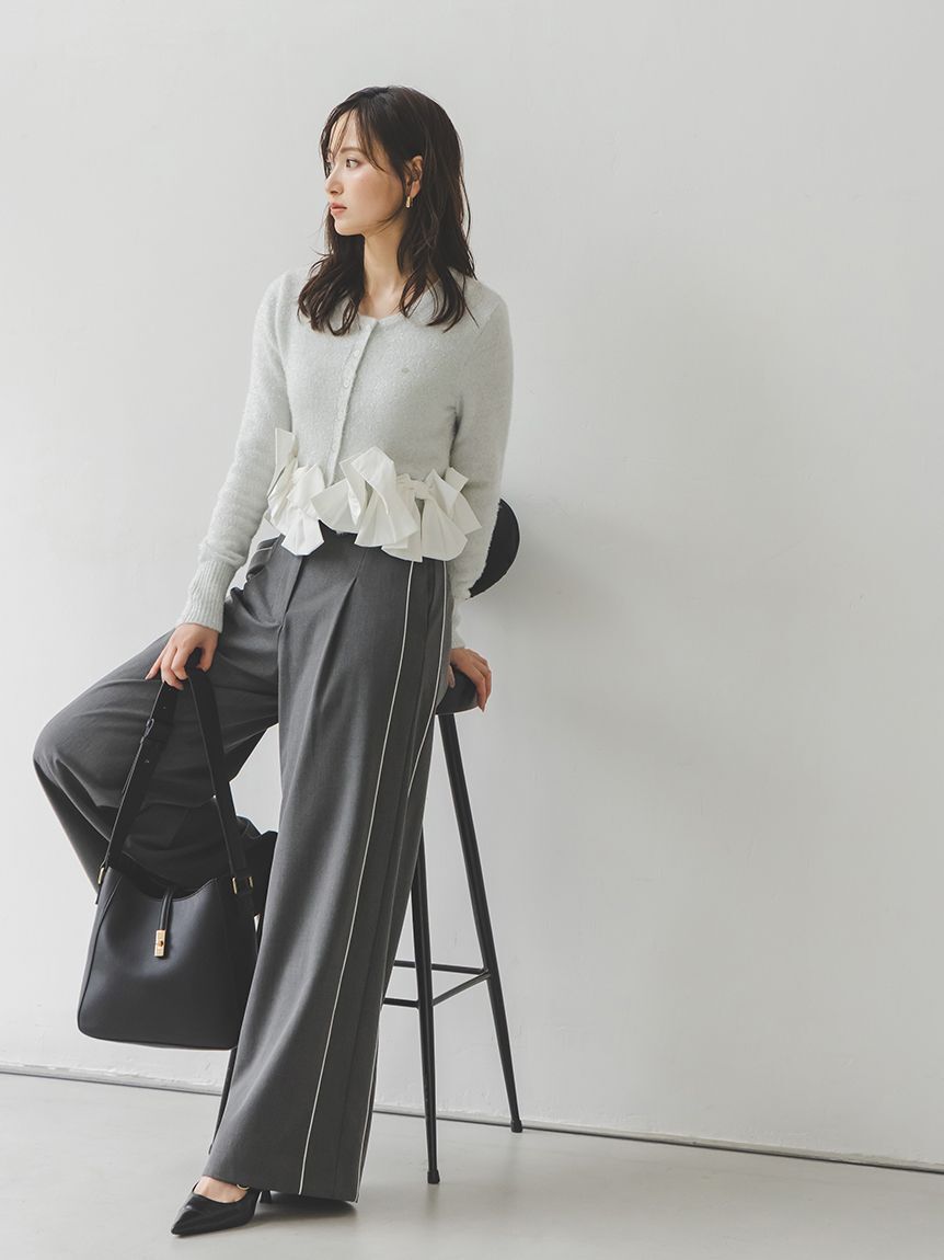 SNIDEL「リボンモチーフカーディガン」|ニット・セーター|